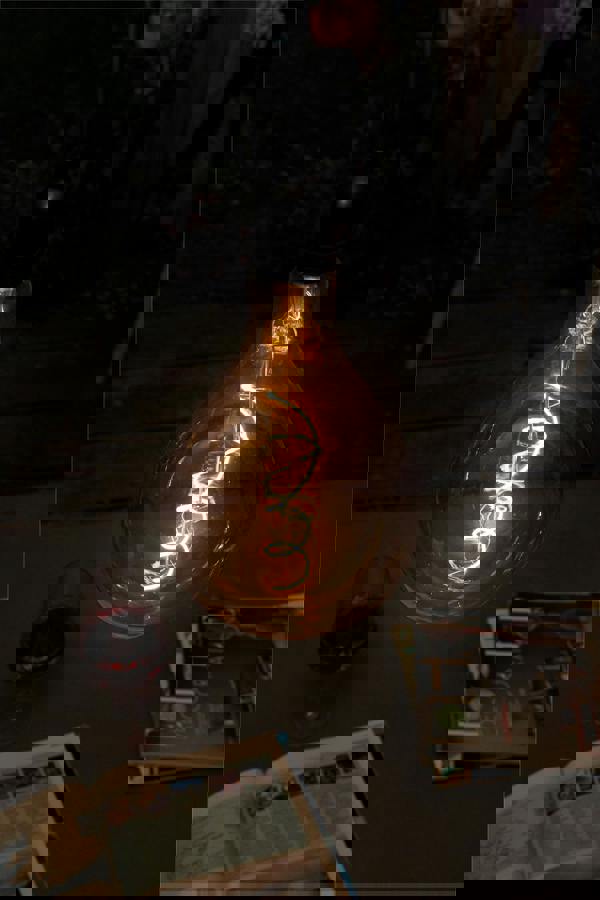 Luxform Battery Operated Glass Filament Bulb Raindrop