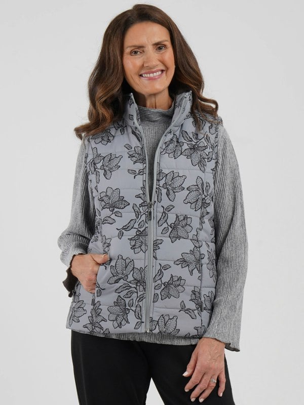 TIGI-Wear Floral Printed Gilet