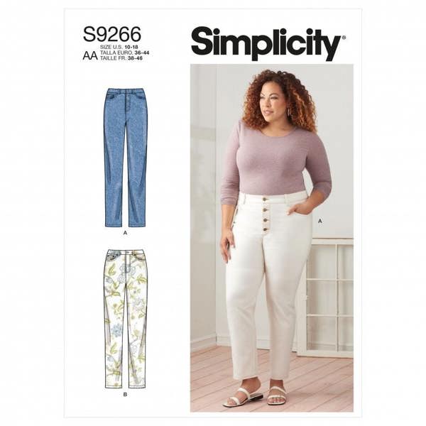 Simplicity Sewing Pattern 9266, Trousers for Women, AA (10-12-14-16-18) - Intermediate