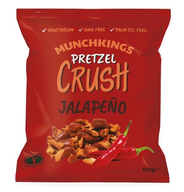  Munchkings Jalapeño Pretzel Crush 125g by Munchkings (Case of 9)