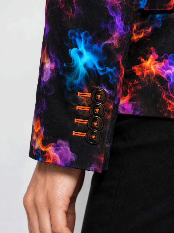 Noir Tempest Smoke Print Blazer - Claudio Lugli Shirts