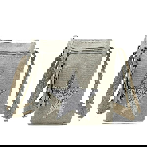 Love EMVY Metallic Star Canvas Crossbody Bag