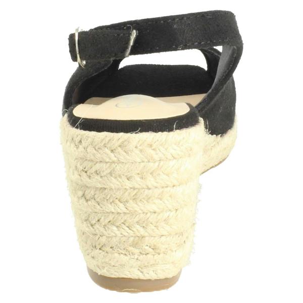Anne Michelle Ladies Anne Michelle Microfibre Wedge Heel Squared Toe Sandals F2306
