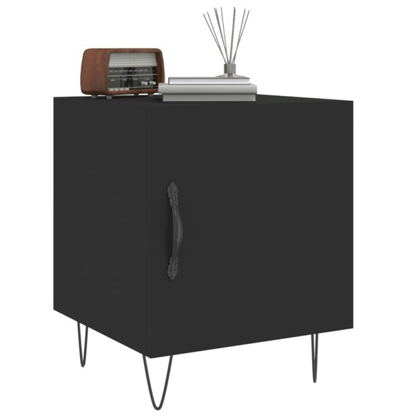 Berkfield Bedside Cabinet Black 40x40x50 cm Engineered Wood
