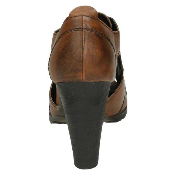 Ladies Barricci Side Cut Out Peep Toe Heels
