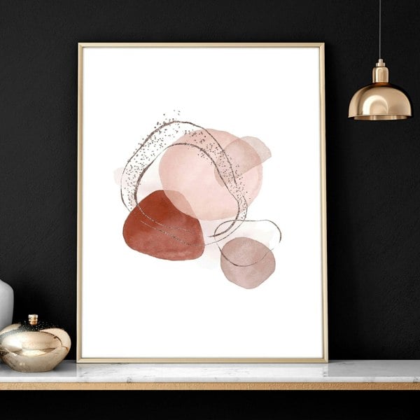 Abstract print for bedroom | set of 3 wall art prints