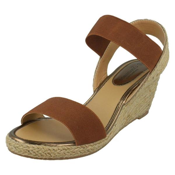 Savannah Ladies Savannah High Rope Wedge Sandals F10865