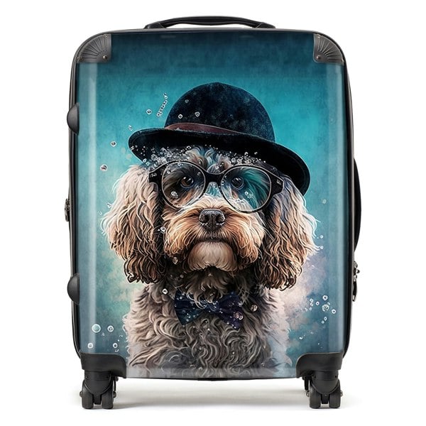 Warren Reed Cockapoo Dog Splashart Suitcase