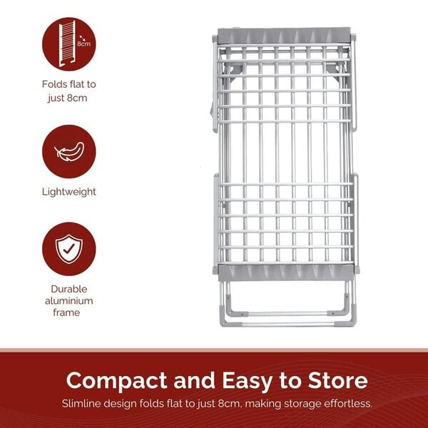 Rediffusion Winged Heated Clothes Airer with Cover