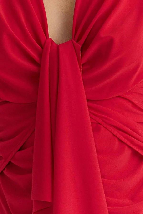 WOVCOR Drape Detail Knitted Blouse