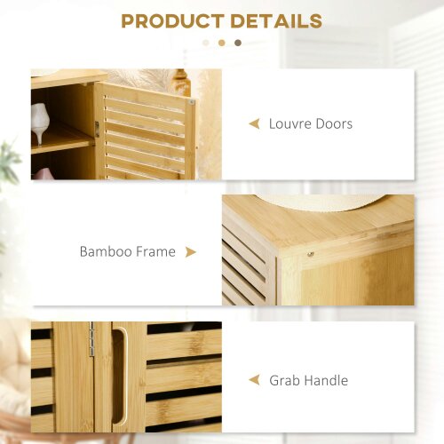 Wyld Haus Elfi Naba Wooden Natural Rustic Slatted 3 Door Shoe Cabinet With 8 Shelves