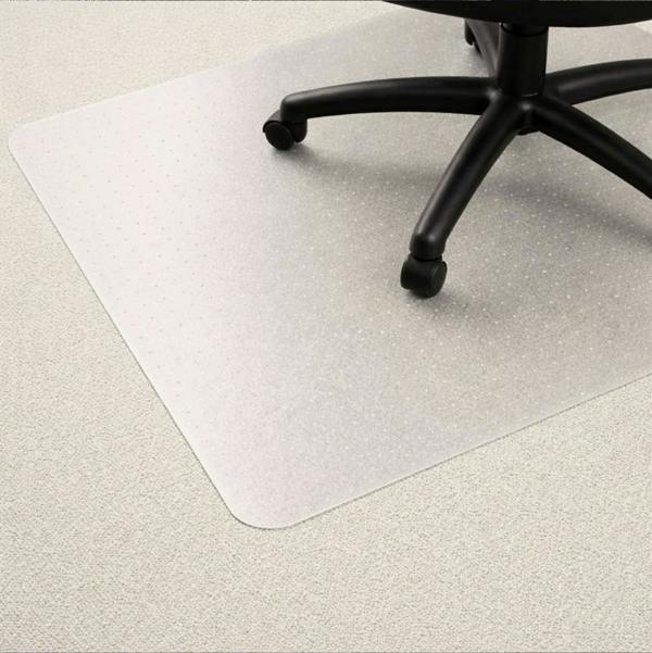 Marvelux PVC Chair Mat for Low Pile Carpets (up to 6mm) - Clear Rectangular Office Carpet Protector - Multiple Sizes