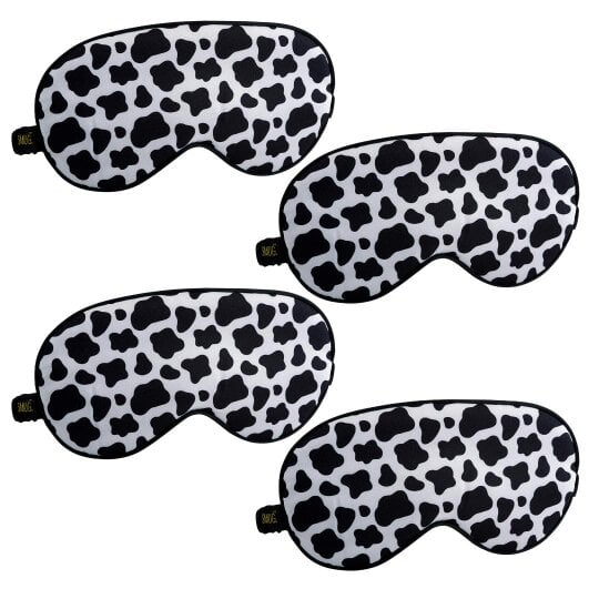 Satin Sleep Mask Multipack Sets - Various Designs - Cow