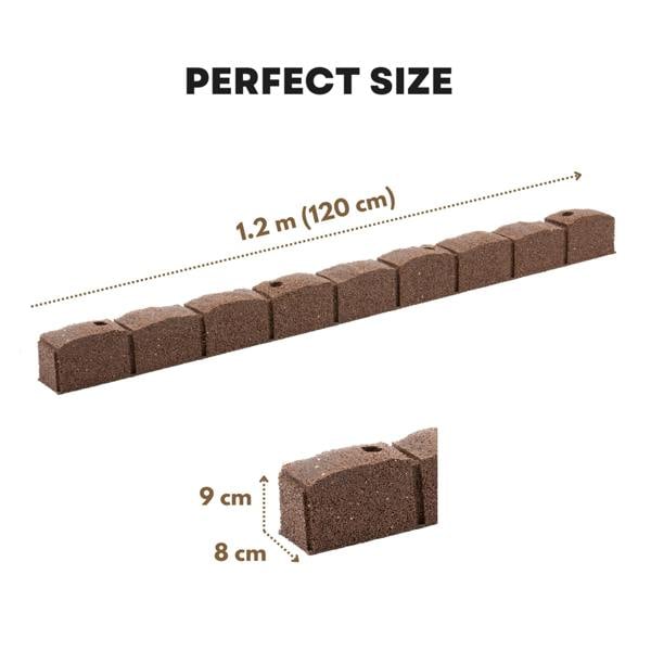 Nicoman Recycled Rubber Roman Stone Garden Border