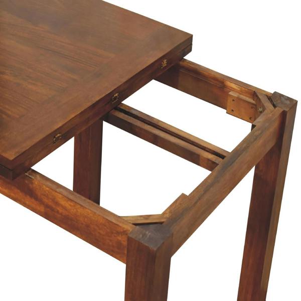 Artisan Furniture Solid Wood Chestnut Butterfly Dining Table
