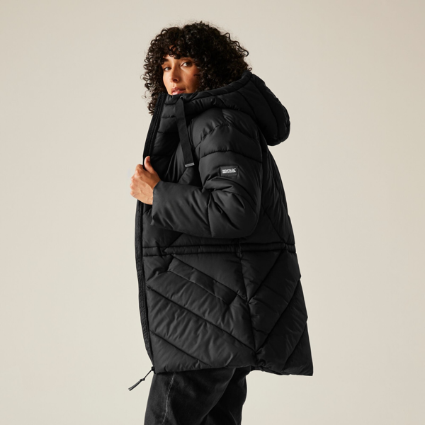 Regatta Womens Rusey Quilted Padded Jacket - Black