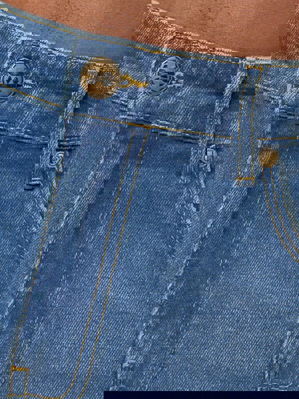 Crosshatch Chas Straight Fit Jeans Mid Wash