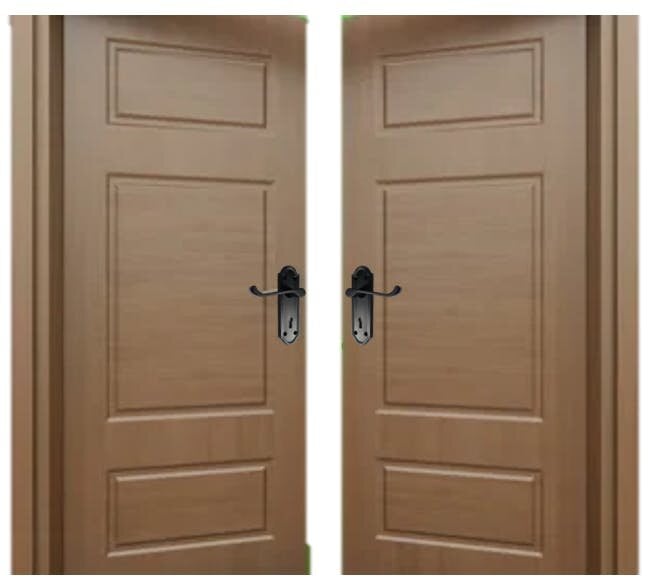 EDH Door Hardware Askworth Door Handle Set – Matt Black Internal Lock Door Handles 170mm x 48mm