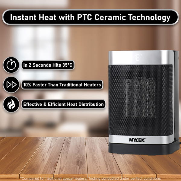 Mylek Space Heater, Oscillating Electric PTC Ceramic Heater 1500W