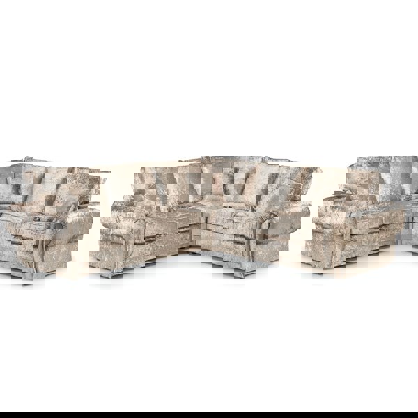 Furnishings For Less Chelsea Crushed Velvet Full Back 5 Seater Corner Sofa