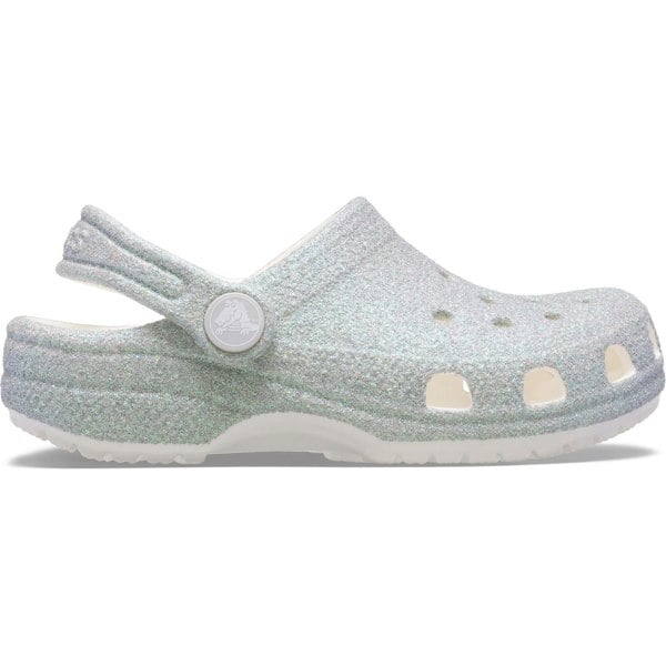 Crocs Classic Glitter Clog Thermoplastic White Loafers