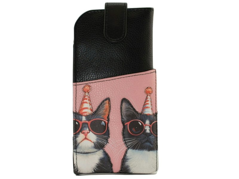 Mala Leather Cool Cats Wide Fit Leather Glasses Case