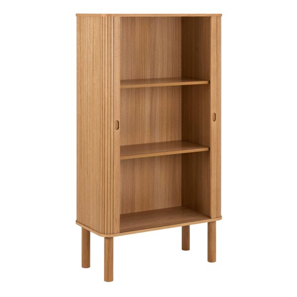 Wyld Haus Copenhagen Natural Oak Wood Etched Cabinet 2 Tambour Doors
