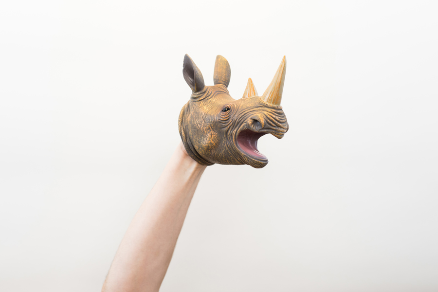 Wildthings Wild Thingz Rhino Hand Puppet