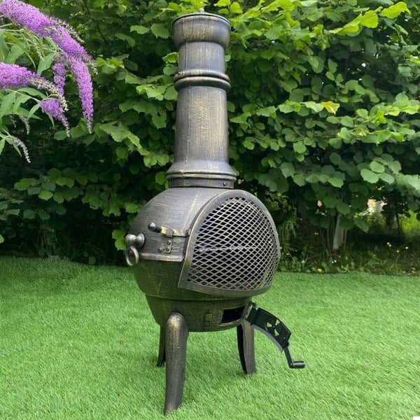 Monstershop Cast Iron Chimenea & Union Jack Bunting