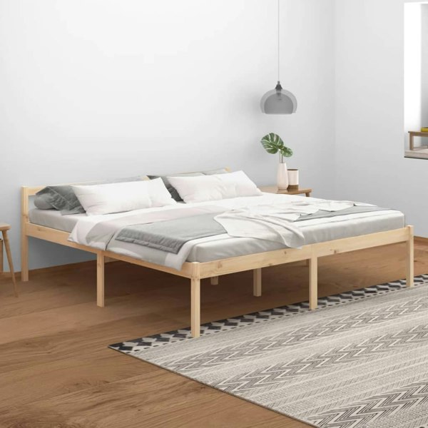 Berkfield Bed Frame 200x200 cm Solid Wood Pine