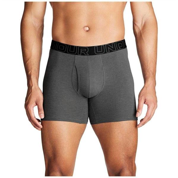 Under Armour Mens Performance Boxer Briefs (Pack of 3) - Black/Red/Grey - 
