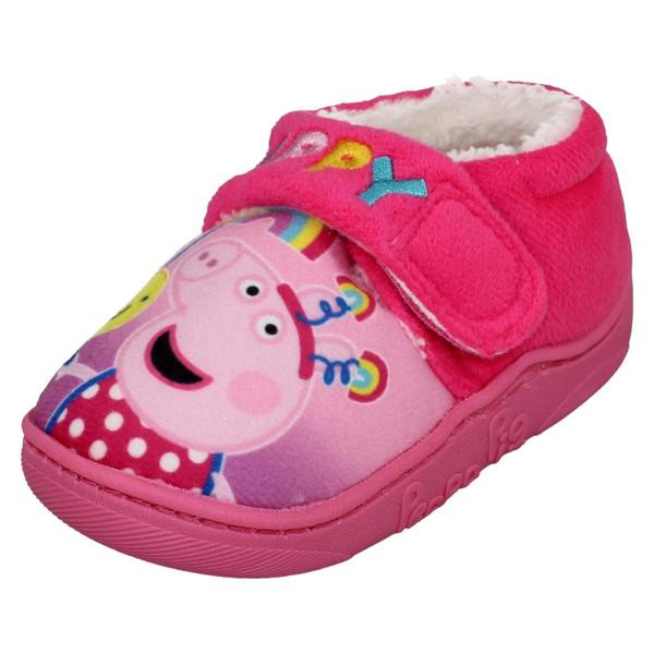 CHARACTER Girls Character Peppa Pig Happy Balloons Hook & Loop Slippers