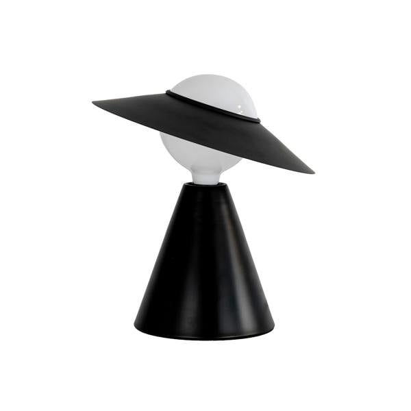 Angel Cerdá Table lamp in white glass and black steel 8089