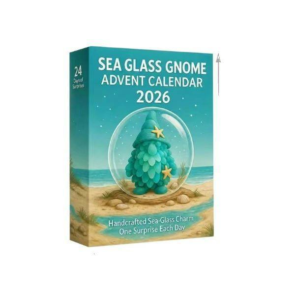 Leaper Sea Glass Gnome 24‑Day Advent Calendar Pendant Set