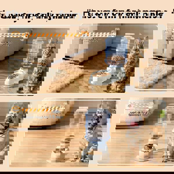 Skylos Automatic Pet Food Feeder 3.5L Plastic Dispenser Station for Cat and Dog