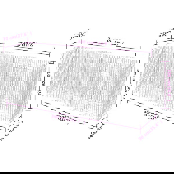 Berkfield Gabion Raised Bed Steel 360x90x100 cm