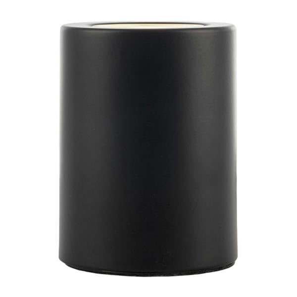 Cylindrical Black LED Uplighter with Minimalist Architectural Design Image 4
