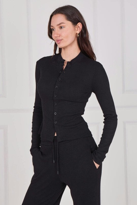 Ribbed Button-Up Co-Ord Set