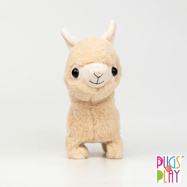 Pugs at Play Sandy Interactive Walking Llama Plush Toy