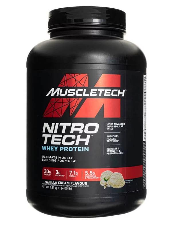 MuscleTech Nitro-Tech, Vanilla Cream - 1810g