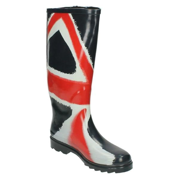 Spot On Ladies Spot On Union Flag Print Wellington Boots