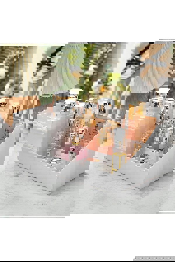 Living and Home Large Size Multifunctional Cosmetics Storage Box Portable Desktop Organizer