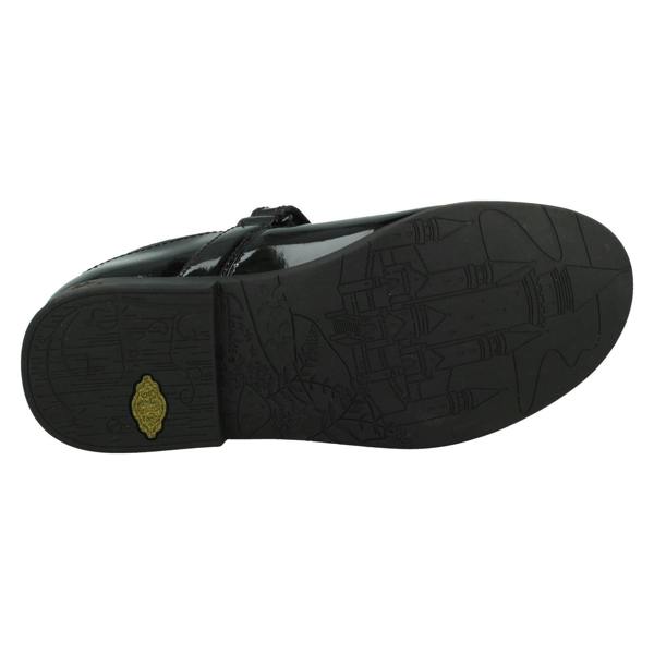 Clarks Girls Clarks Key Detail T-Bar School Shoes Lock Shine