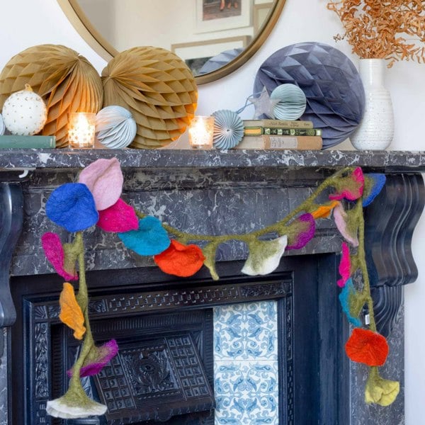 Paper High Felt Flower Garland