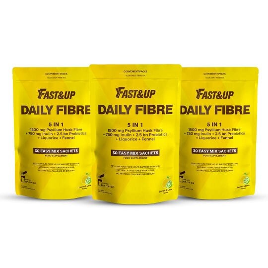 Daily Fibre Supplement 5-in-1 – Digestion & Gut Health Support | Lemon & Lime, Pack of 3