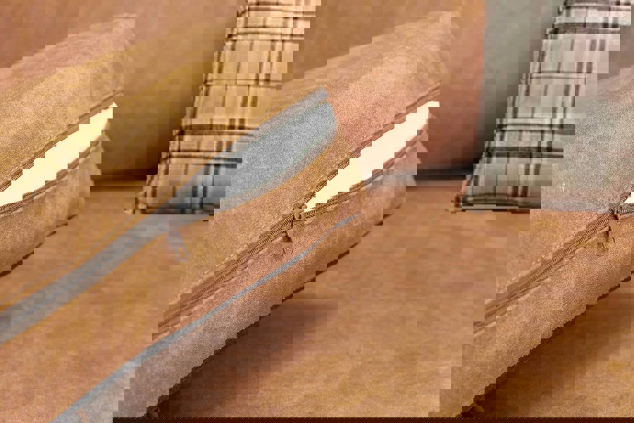 Oakland Suede 4-5 Seater Corner Sofa in Tan Brown Fabric