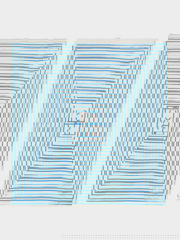 GWD Square Silk Scarves, Blue and Olive