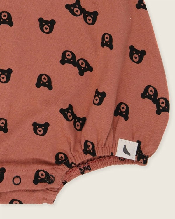 Red Bear Print Romper - image 4