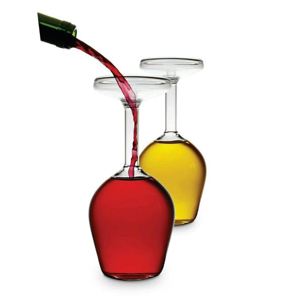 AddLiquid Set Of 2 Upside Down Wine Glass