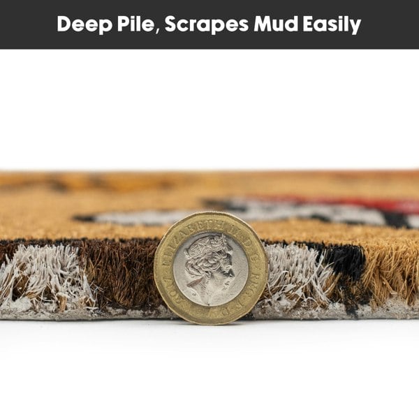 JVL Latex Backed Coir Entrance Doormat 45x75cm - Autumn